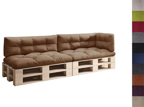 sunnypillow Palettenkissen 5er Set für Gartenmöbel - 120 x 80 cm - Die sunnypillow Palettenkissen bieten optimalen Komfort für Ihr Palettensofa. Mit ergonomischer Form und stabiler Füllung sind sie ideal zum Entspannen im Freien. Pflegeleicht und robust, sorgen sie für langanhaltende Freude.