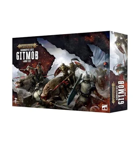 Games Workshop - Warhammer - Age of Sigmar - Gloomspite Gitz: Gitmob Army Set - Plastikmodellbausatz mit neun Miniaturen für Warhammer Age of Sigmar. Ideal für den Aufbau einer neuen Armee oder die Erweiterung einer bestehenden Sammlung. Erfordert Montage und Bemalung für individuelles Gameplay.