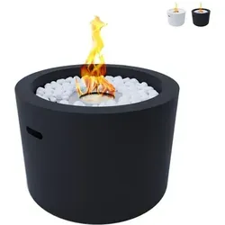 Bioethanol-kamin Runde Gartenkohle Für Drinnen Und Draußen Rodi Schwarz D.47,5