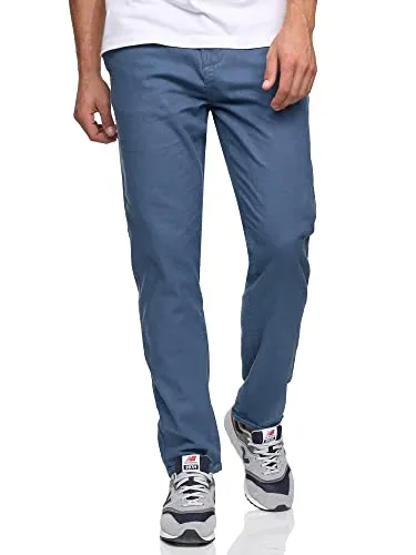 Indicode Herren Haverfield Leinen-Baumwollhose | Freizeithose für Männer - Leichte Sommerhose aus einem atmungsaktiven Leinen-Baumwollgemisch, ideal für entspannte Tage. Der lockere Schnitt und das angenehme Tragegefühl machen die 