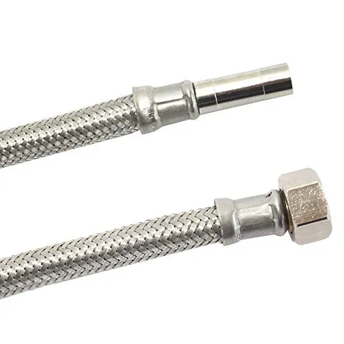 DN8 DVGW Panzerschlauch m. Edelstahlumflechtung 3/8