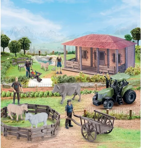 Besttoy Großes Farmhaus mit Zubehör