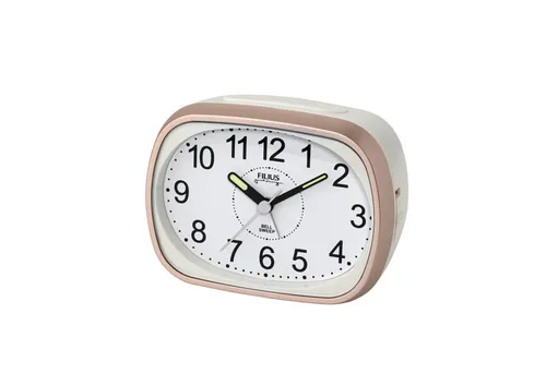 FILIUS zeitdesign Quarzwecker Schlafzimmer, Leuchtzeiger, schleichende Sekunde, Glockenalarm, Snooze