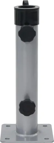 vidaXL Sonnenschirmständer für Ø38/48 mm Mast – Silbern Stahl - Sonnenschirmständer aus robustem Stahl, pulverbeschichtet für extra Langlebigkeit. Ideal für die Terrasse, platzsparend und tragbar, passt zu Masten mit 38/48 mm Durchmesser.