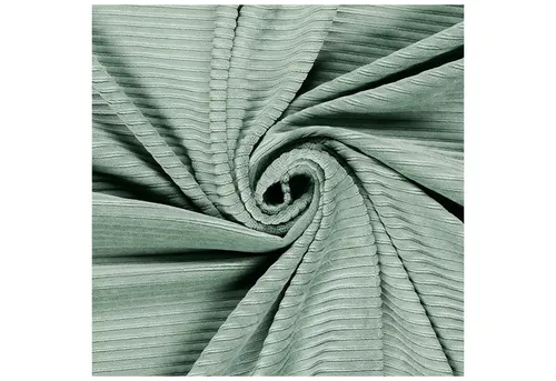 maDDma Stoff Velour Nicky breit gerippt uni ab 50 x 155cm Baumwolle Polyester Kord, 121 - mintgrün