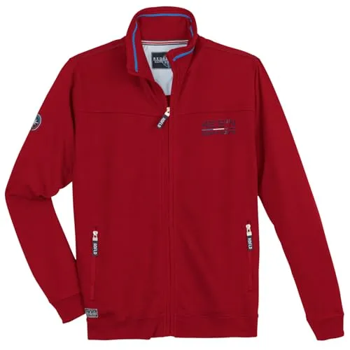 Redfield XXL Sweatjacke Stehkragen, rot, Größe:6XL