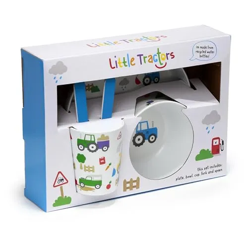 Babynahrung Set aus rPET (5-teilig) - Traktoren