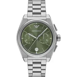Emporio Armani Herrenarmbanduhr mit Chronograph, 43mm - Elegante Herrenarmbanduhr mit 43-mm-Gehäuse, Chronographenfunktion und wasserdicht bis 50m – perfekt für stilbewusste Männer.