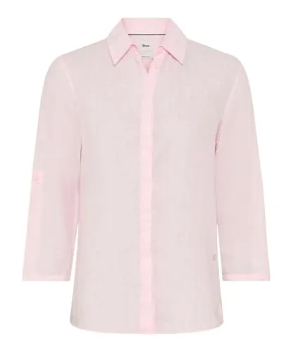 Brax Damen Hemd Style VICKI dusty rose, Gr. 40 - Stilvolles Hemd aus leichtem Leinen, ideal für warme Tage und vielseitig kombinierbar.