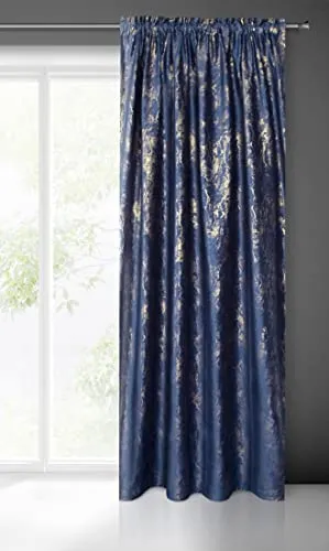 Eurofirany Vorhang CORNELIA, Kräuselband, Glamour in blau von Eurofirany