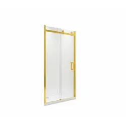 Glaswerk Westfalen - Viktoria Nischendusche 125x195 cm mit Schiebetür - Gold - Duschabtrennung Viktoria aus 8 mm ESG-Sicherheitsglas, platzsparend mit eleganter Schiebetür und wasserabweisender Beschichtung für mühelose Reinigung.