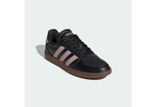 adidas Damen Breaknet Sleek Shoes – Stilvolle Sneaker in Black/Dual Lilac - Moderne Sneaker mit regulärer Passform und Schnürverschluss. Das synthetische Obermaterial sorgt für Langlebigkeit und Komfort. Perfekt für den Alltag und sportliche Aktivitäten.
