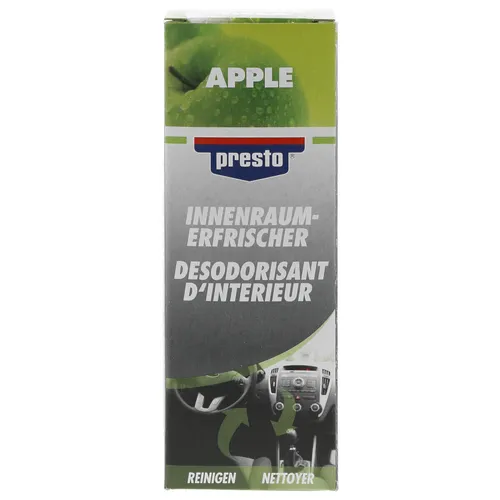 presto Innenraumerfrischer APFEL 150 ml Autoduft Lüftungsreiniger 50,00€/L