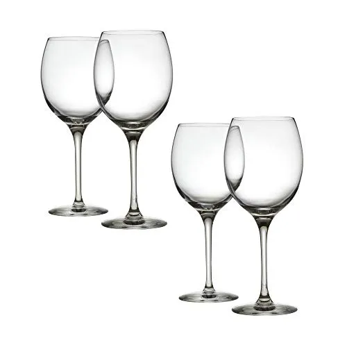 Alessi MAMI XL SET 4 VASOS VINO BLANCO - Elegantes 4er-Set Weißweingläser aus Kristallglas, designed von Stefano Giovannoni, optimiert die Aromen und Qualitäten Ihrer Weinsorten.