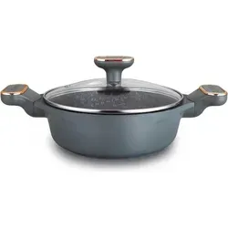 HQ Premium Bräter Kochtopf mit Granit Keramikbeschichtung 4 Liter 28cm Durchmesser Keramik Design