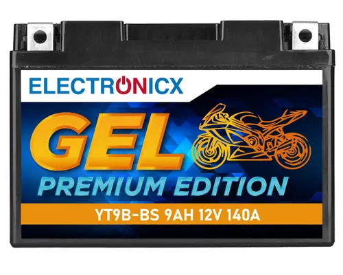 Electronicx YT9B-4 GEL Motorradbatterie 12V 9Ah