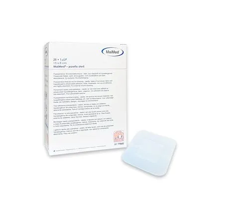 Wundpflaster steril 15x8 - steriler Wundverband Pflaster sensitiv - Wundauflage nicht haftend 10x4 cm - Saugstark & Hautfreundlich - Akute Wundversorgung und postoperatives Pflaster (25 Stück)