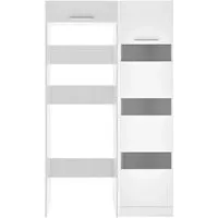 Respekta Waschmaschinenschrank Clara - Waschmaschinenumbauschrank HWRSET5 - Hauswirtschaftsraummöbel mit modernem Design, bietet optimalen Stauraum und versteckt Ihre Waschmaschine stilvoll.