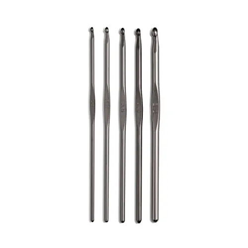 Prym 195991 Häkelnadel-Set, Aluminium, 2,50-5,00 mm, gunmetal
