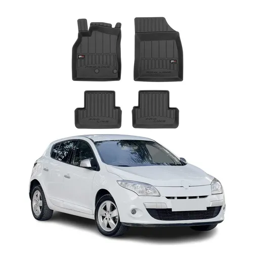 OMAC Gummi Fußmatten für Renault Megane 2008-2015 - Premium TPE Automatten 4tlg - 4-teiliges Fußmatten-Set aus hochwertigem TPE, wasserfest und rutschfest. Ideal für den Schutz Ihres Fahrzeuginnenraums. Leicht zu reinigen und langlebig.