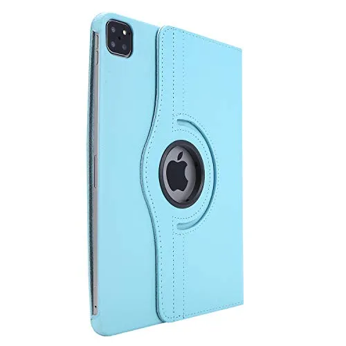Lobwerk Hülle für Apple iPad Pro 2020 12.9 Zoll Schutzhülle Smart Cover 360° Drehbar Hellblau