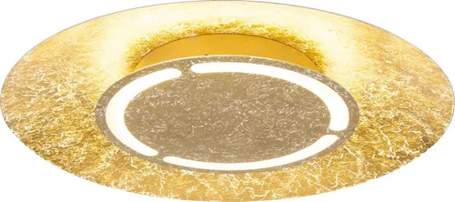 Globo LED-Deckenleuchte TABEA - Elegante goldfarbene Deckenlampe, 1900lm Helligkeit und warmweißes Licht (3000K), ideal für stilvolle Raumbeleuchtung mit einer Lebensdauer von 20.000 Stunden.