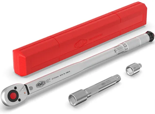 FAMEX 10886 Drehmomentschlüssel 1/2 Zoll 30-210Nm - Präziser Drehmomentschlüssel für Autos mit 1/2