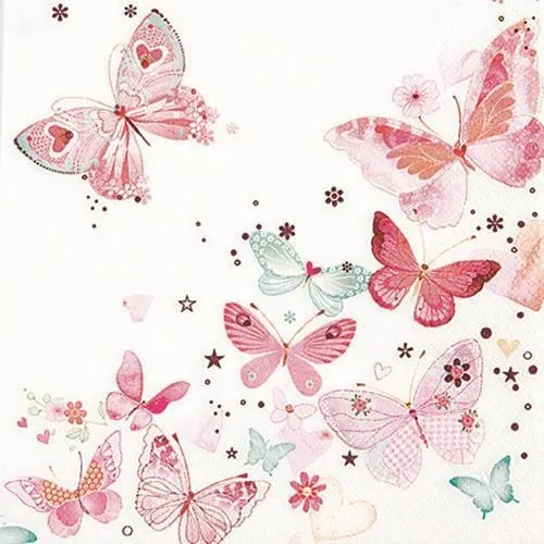Servietten Lovely Butterflies