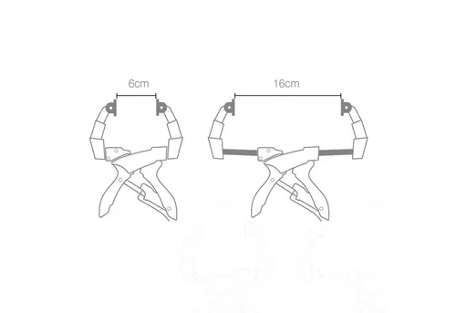 Piher Schraubzwinge 2 x 16 cm - Ausziehbare Spannzange Set - Schraubzwingen Set für schnelle Fixierung von Werkstücken, fein justierbar und ergonomisch geformt. Mit weichen Gummiauflagen und Anti-Rutsch-Funktion, ideal für Verleimen, Sägen, Montieren und mehr.