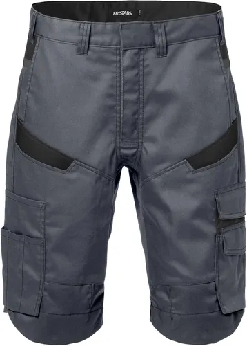 Fristads Fusion Shorts 2562 STFP 129530 Grau/Schwarz - Arbeitsshorts mit CORDURA Verstärkung, ideal für anspruchsvolle Einsätze. OEKO-TEX zertifiziert und mit praktischen Taschenkombinationen ausgestattet.