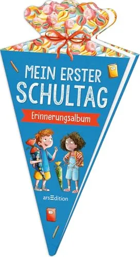 Mein erster Schultag – Erinnerungsalbum in Schultüten-Form: Eintragbuch für Kinder ab 5 Jahren | Geschenk Schulanfang, Einschulung (Mutmurmeln)