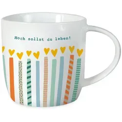 Tasse, Mehrfarbig, Keramik, 300 ml, 14x10x14 cm, Kaffee & Tee, Tassen, Kaffeetassen