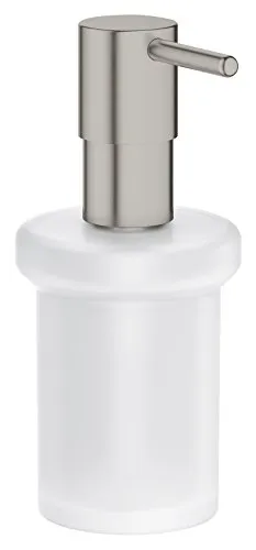Grohe Essentials Seifenspender supersteel, 1 Stück - Eleganter Seifenspender aus supersteel, pflegeleicht durch GROHE StarLight Chrombeschichtung und ideal für jedes Badezimmer.