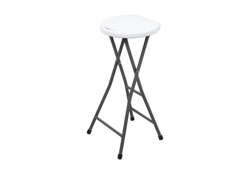 Spetebo Hocker klappbar mit Metall Gestell Belastbarkeit 100 kg (Sitz / Barhocker, 1 St., mit stabilem 4-Fuß-Metallgestell), klappbarer