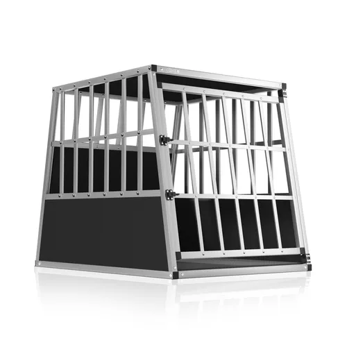 Cadoca Tiertransportbox aus Aluminium, trapezförmig