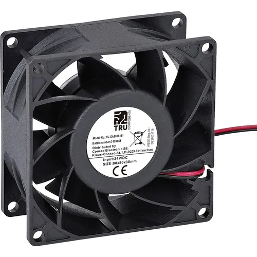 TRU COMPONENTS TC-DA8038-B1 Axiallüfter 24 V/DC 110 m³/h (L x B x H) 80 x 80 ...