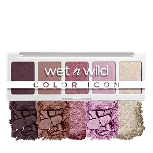 Wet n Wild, Color Icon 5-Pan Palette, Lidschatten Palette, 5 Hochpigmentierte Farben für das alltägliche Make-up, langanhaltende und leicht zu verblendende Formel, Petalette
