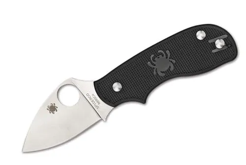 Spyderco Taschenmesser Squeak, schwarz, C154BK - Taschenmesser mit einer Gesamtlänge von 12,8 cm und Klingen aus hochwertigem N690-Stahl. Leicht und kompakt, ideal für den Alltag und Outdoor-Aktivitäten.