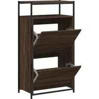 vidaXL Schuhschrank Braun Eichen-Optik 60x34x112 cm