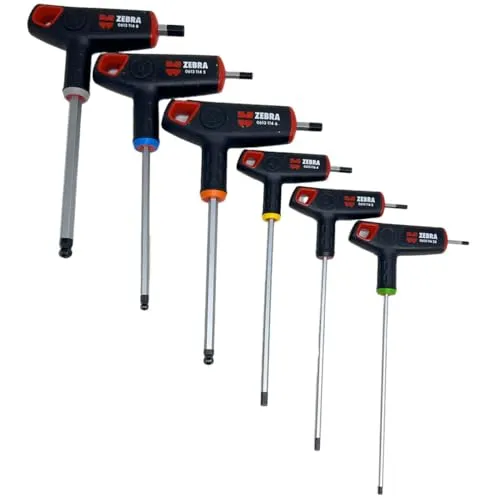 Wuerth SERIE CHIAVI A T CON 2 TESTE PER ESAGONI INCASSATI 6 PZ