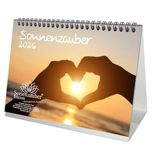 Sonnenzauber DIN A5 Tischkalender für 2026 Sonne - Seelenzauber