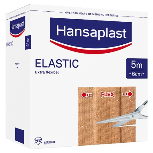 Hansaplast Elastic Wundpflaster 6 cm x 5 m, 1 Stück