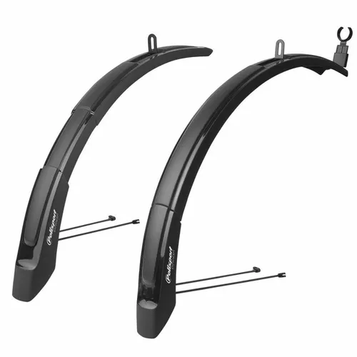 Polisport Unisex-Adult 480212 Schutzblechset - Fahrradschutzbleche in Schwarz, langlebig und verstellbar für optimalen Schutz bei Regen und Schlamm.