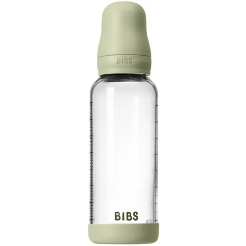 BIBS Baby Glass Bottle Round Latex Antikolikflasche Sage 240 ml