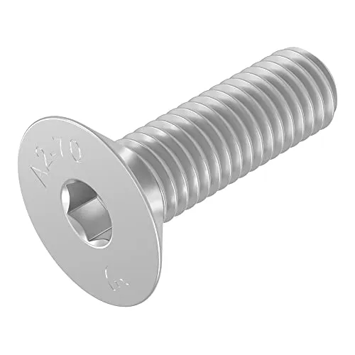 SECCARO Senkschraube M5 x 18 mm, Edelstahl V2A VA A2, DIN 7991 / ISO 10642, Innensechskant, 20 Stück