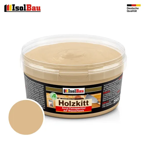 Holzkitt Spachtelmasse Holzspachtelmasse Innen Außen 250g Eiche Hell ( Nr. 18 )