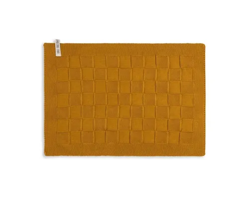 Knit Factory Tischdecke Uni Tischsets 50x30 cm Glatt Gelb in weiß von Knit Factory