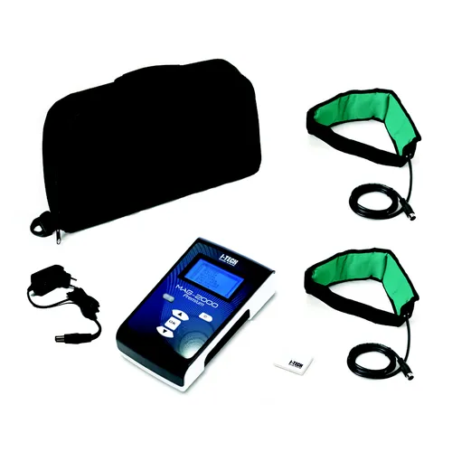 I-Tech Apparecchio Magnetoterapia Mag2000 Premium LF Con 2 Fascie Schwarz/Blau