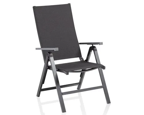 KETTLER Gartenstuhl RASMUS Multipositionssessel - Gartenstuhl aus robustem Aluminium in anthrazit, verstellbar für optimalen Komfort beim Entspannen im Garten.