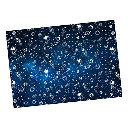 Bögen Geschenkpapier Weltall Weltraum in blau von Nikima
